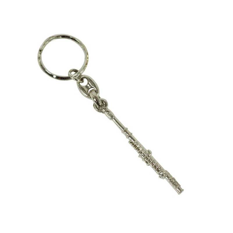 Porta-chaves Flauta Ftl009 Prata - Ortola - Sanganxa.com