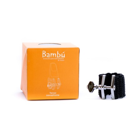Saxofone Tenor Bambu Nova Tourmaline Preto - Braçadeira Sanganxa.com