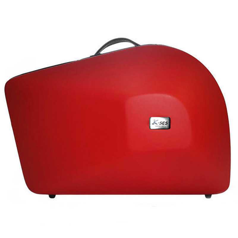 K-Ses Premium Red Matte Horn Estojo de trompa amovível com silenciador de trompa amovível - Sanganxa.com