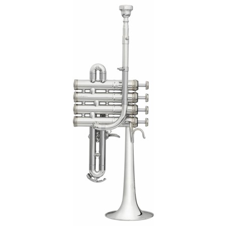 Trompete Piccolo B&S 3131/2 S Prateado Bb/A - Sanganxa.com