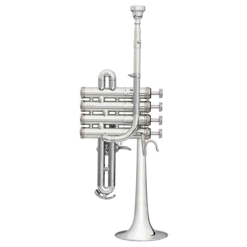 Trompete Piccolo B&S 3131/2 S Prateado Bb/A - Sanganxa.com