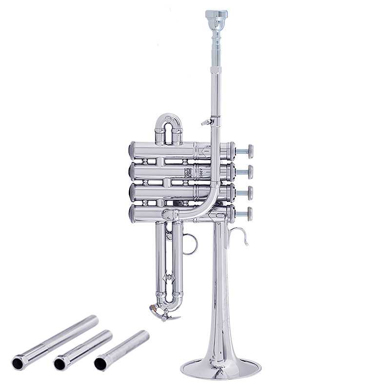 Trompete Piccolo Bach Artisan AP190S Prateado Bb/A - Sanganxa.com