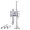 Trompete Piccolo Bach Artisan AP190S Prateado Bb/A - Sanganxa.com