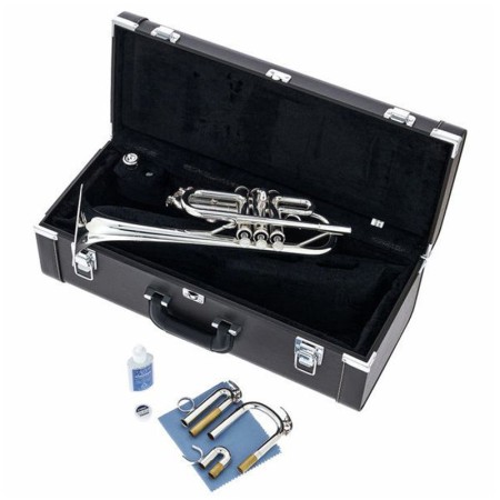 Trompete Yamaha YTR-6610S Eb/Re banhado a prata - Sanganxa.com