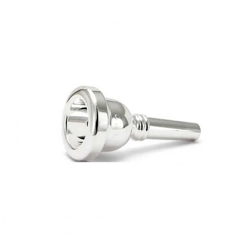 Boquilha para trombone JK 6 1/2 ALL USA com banho de prata - Sanganxa.com