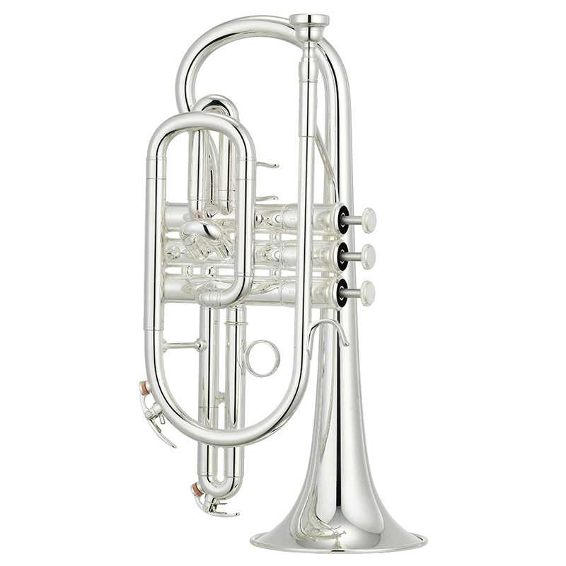 yamaha ycr 4330 gs ii cornet bb banhado a prata | sanganxa music store