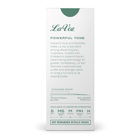 d'addario la voz palheta para saxofone barítono - sanganxa music store