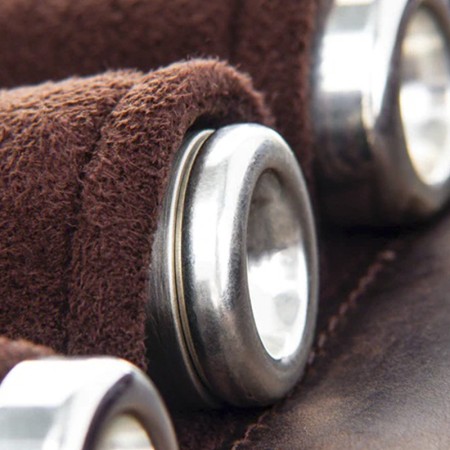 estojo kgu para 4 boquilhas de trompete em pele castanha  sanganxa.com