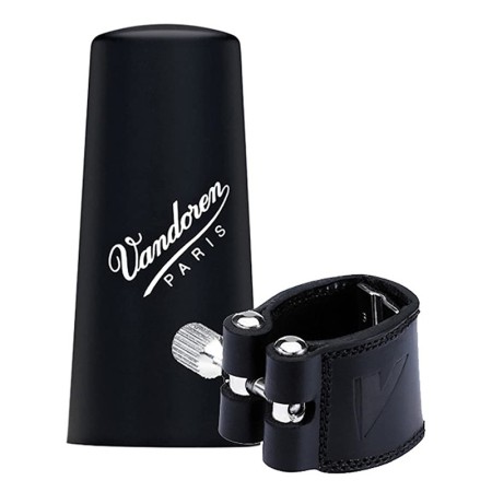 braçadeira para clarinete vandoren em pele lc21p - sanganxa music store