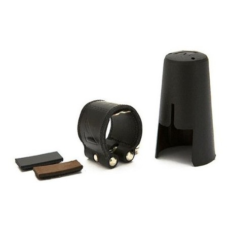 braçadeira para clarinete vandoren em pele lc21p - sanganxa music store