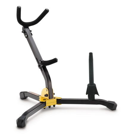 suporte para saxofone e flauta ou clarinete hercules ds532bb - sanganxa music store