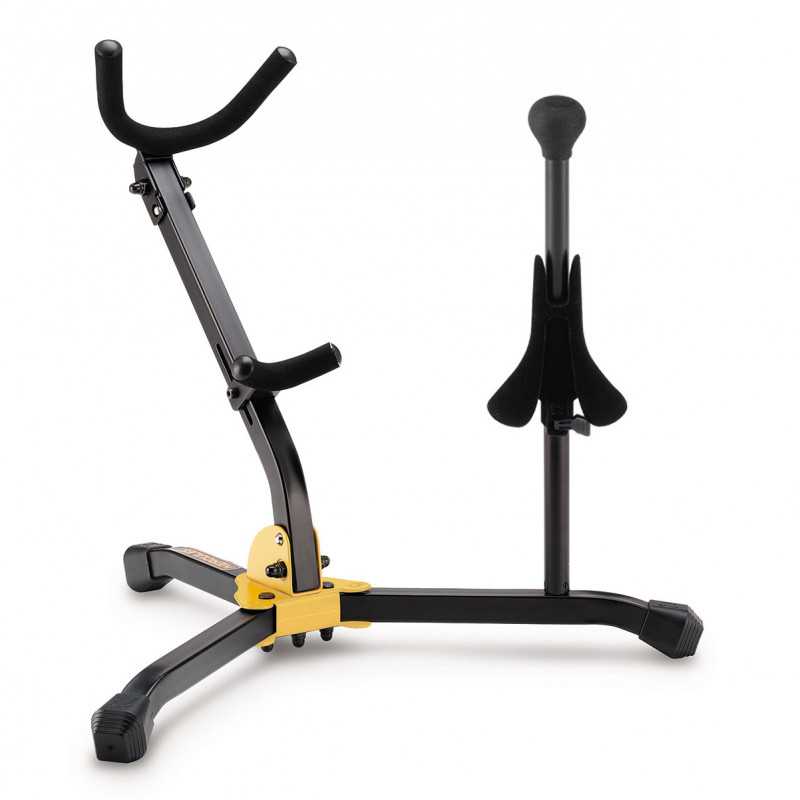 suporte para saxofone alto e soprano hercules ds533bb - sanganxa music store