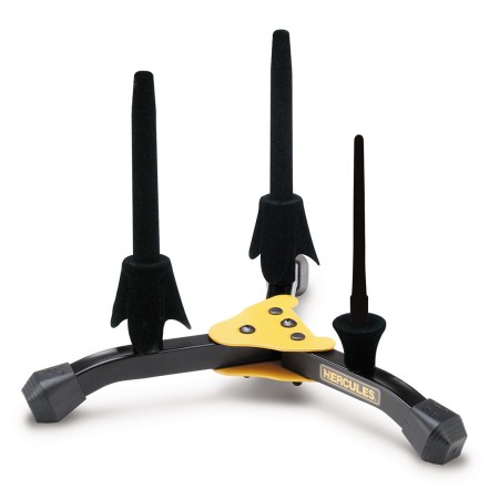 suporte hercules 2 clarinetes ou clarinete/flauta e flautim ds543b - sanganxa music store