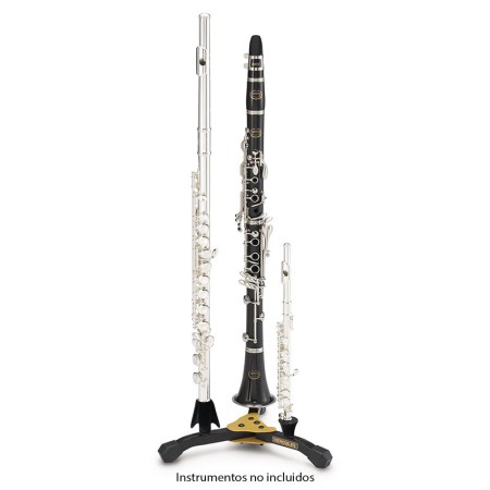 suporte hercules 2 clarinetes ou clarinete/flauta e flautim ds543b - sanganxa music store