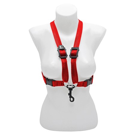 arnês para saxofone bg s419sh vermelho mulher - sanganxa music store