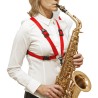 arnês para saxofone bg s419sh vermelho mulher - sanganxa music store