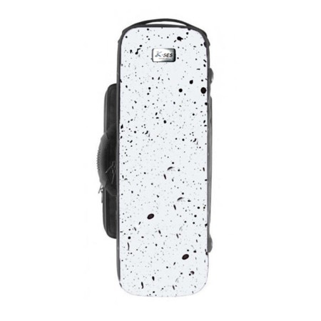 Estojo para saxofone soprano K-Ses Premium Fusion Branco Brilhante - Sanganxa.com