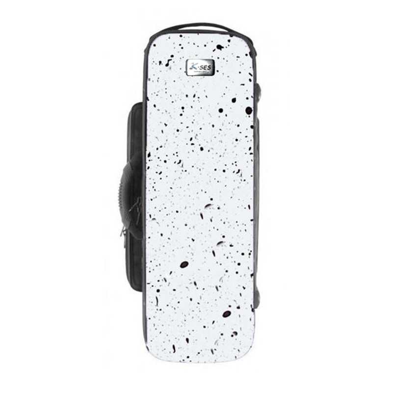 Estojo para saxofone soprano K-Ses Premium Fusion Branco Brilhante - Sanganxa.com