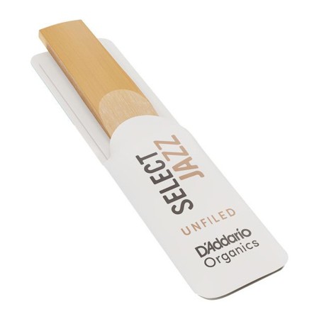 Palheta para saxofone soprano D'addario Organic Select Jazz Unfiled - Sanganxa.com