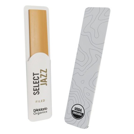 Palheta para Saxofone Tenor D'addario Organic Select Jazz Filed - Palheta para Saxofone Tenor D'addario Organic Select Jazz File