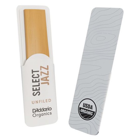 D'addario Organic Select Jazz Unfiled Palheta para Saxofone Alto - D'addario Organic Select Jazz Unfiled Sanganxa.com