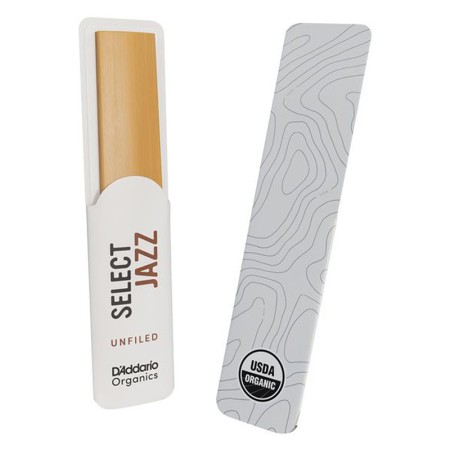 D'addario Organic Select Jazz Unfiled - Palheta para Saxofone Tenor Sanganxa.com
