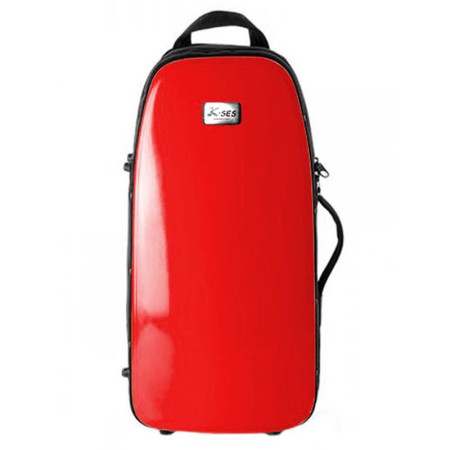 K-ses Premium Compac Red Glossy Trumpet Case - Estojo para trompete Sanganxa.com