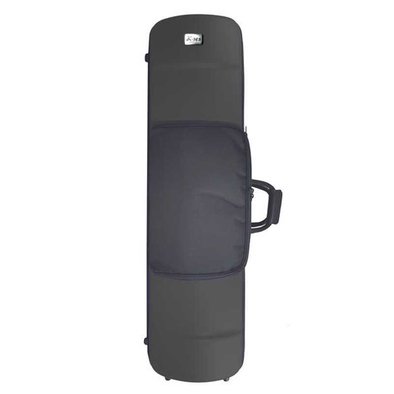 K-ses Estojo Premium Preto Brilhante para 2 Trombones (Alto e Tenor) - Sanganxa.com