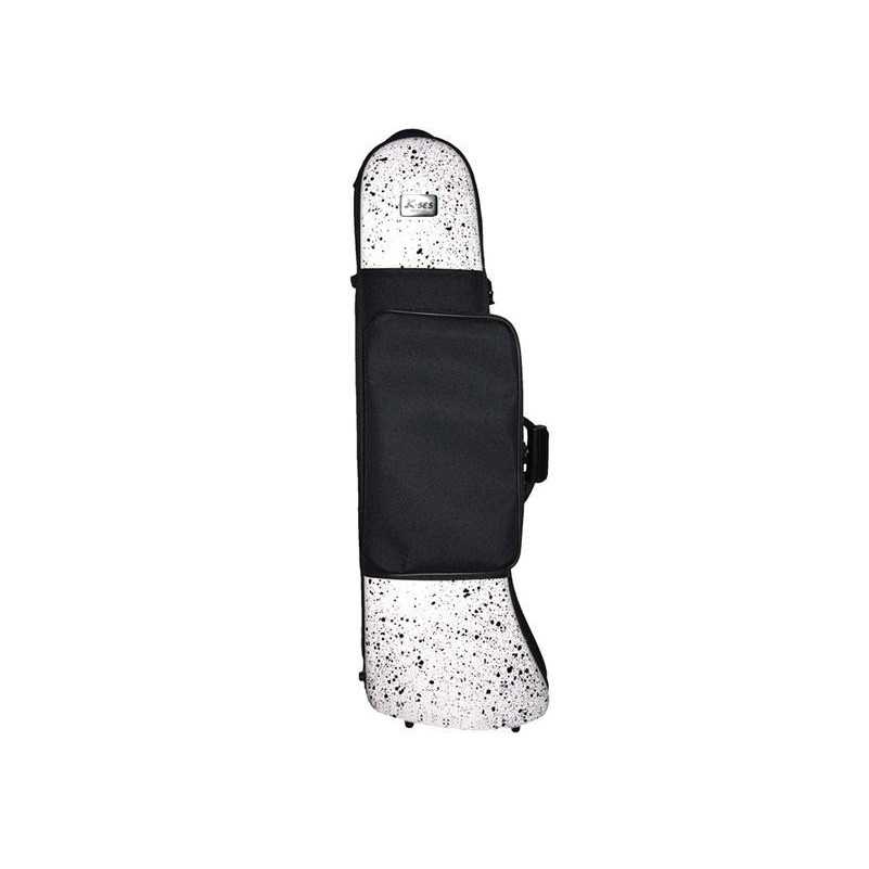 Estojo para trombone baixo K-ses Premium Fusion Branco Brilhante - Sanganxa.com