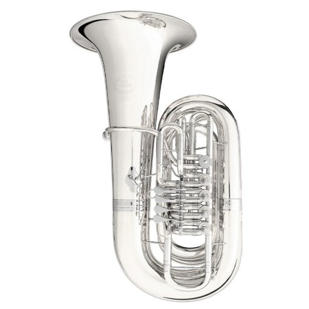 Tuba B&S PT-6 Perantucci 3098 Prateado 5 Cilindros - Sanganxa.com
