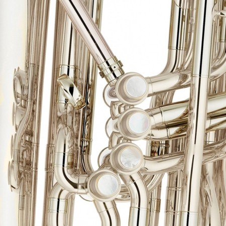 Tuba Yamaha YCB-621 S Banhada a Prata em Dó 3/4 - Sanganxa.com