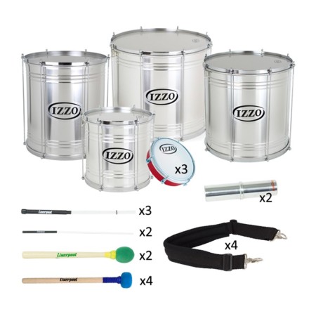 Batucada Pack Izzo de 9 instrumentos de percussão -Sanganxa.com