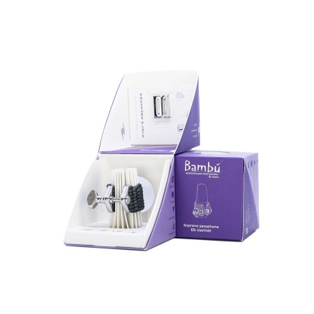 Abraçadeira para Saxofone Soprano Bambu Nova Cinza Grafite - Abraçadeira para Saxofone Soprano Bambu Nova Cinza Grafite Sanganxa