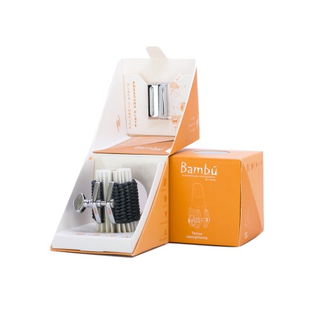 Abraçadeira para Saxofone Tenor Bambu Nova Cinza Grafite - Bambu Nova Cinza Grafite Sanganxa.com