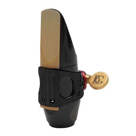 Braçadeira para Saxofone Soprano BG LDSB Duo Lacado Preto - Sanganxa.com