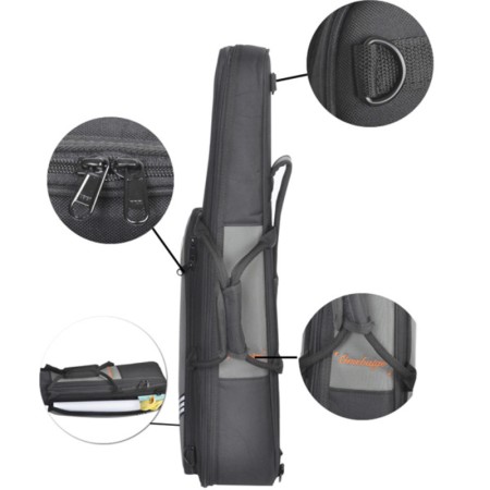 Estojo para Clarinete Ref. 199 Omb Preto/Cinza - Ortola - Sanganxa.com