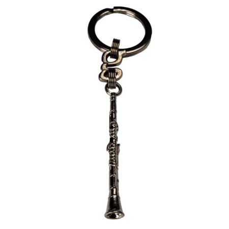 Porta-chaves Clarinete GMUSICAL Níquel - sanganxa.com