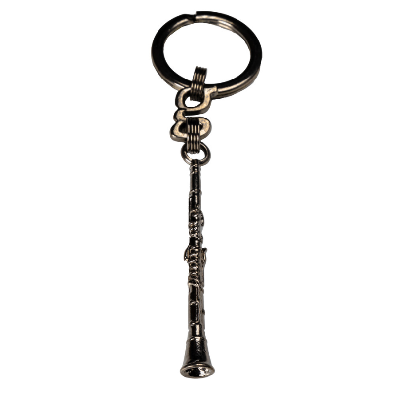Porta-chaves Clarinete GMUSICAL Níquel - sanganxa.com