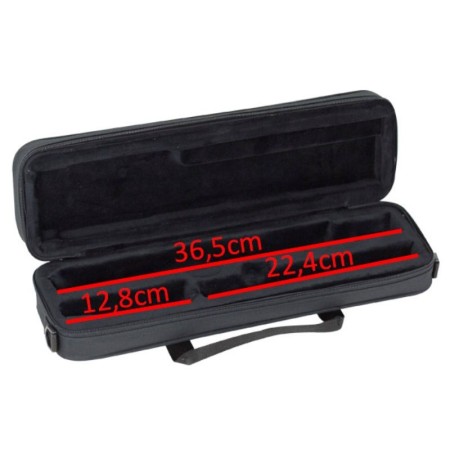 Estojo para flauta transversal Ortola 8420 FSH Preto/Fuchsia Sanganxa