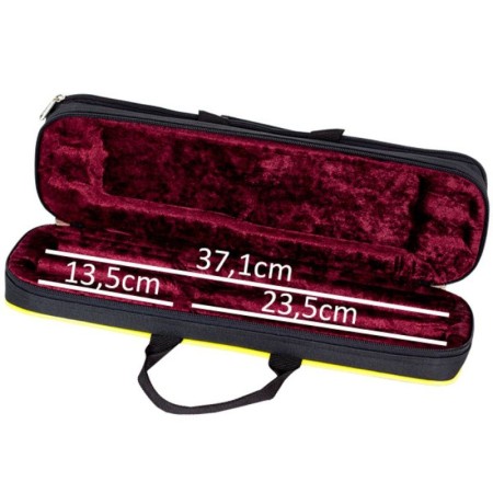 Estojo para Flauta Traverse Ortola Hb390 Cb Preto/Vermelho - Sanganxa.com