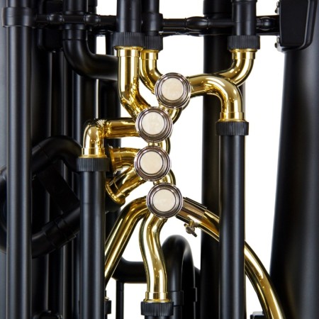 Tuba Zo de ABS Tamaña 3/4 Sib Negra Mate Híbrida -sanganxa.com