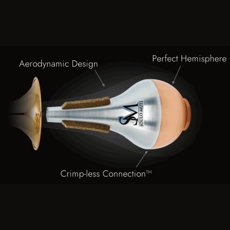 Trompete Mudo Soulo Mudo de base reta Cobre - sanganxa.com
