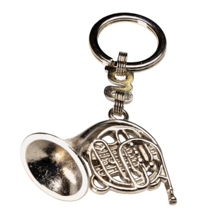 Porta-chaves Trompa GMusical Niquelada - sanganxa.com