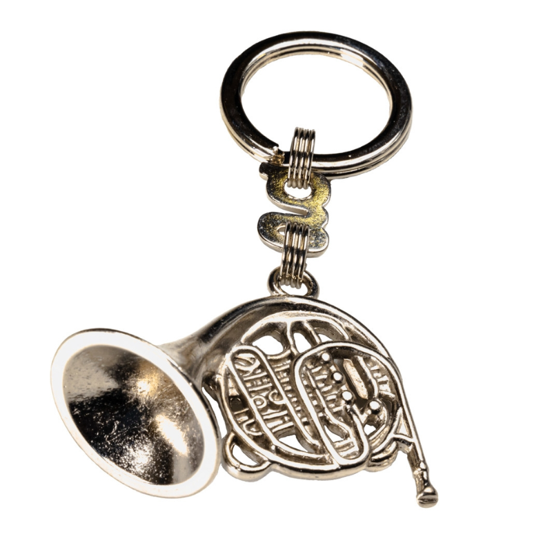 Porta-chaves Trompa GMusical Niquelada - sanganxa.com