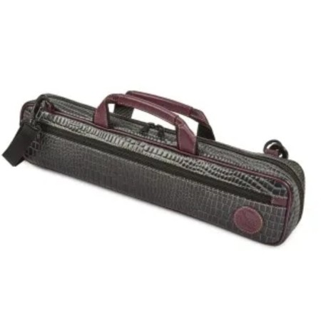 Funda para Estuche Flauta Gard 164BELKP piel cocodrilo negra burdeos -sanganxa.com