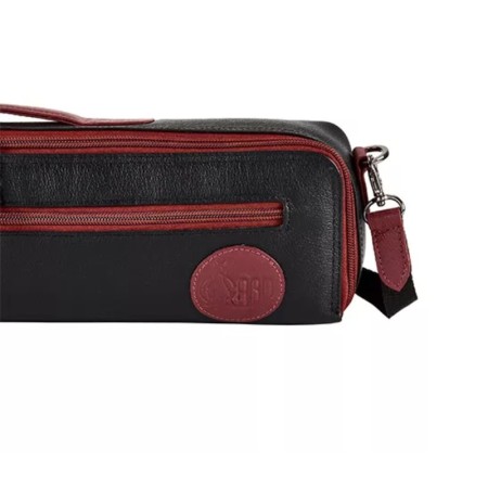 Funda para Estuche Flauta Gard 166-DML-KY piel negra burdeos - sanganxa.com