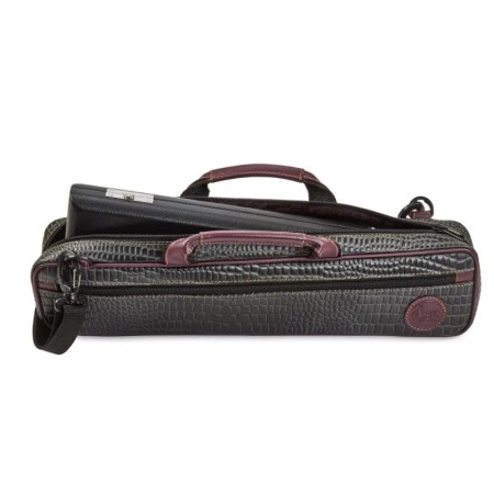 Funda para Estuche Flauta Gard 166-DML-KY piel negra burdeos - sanganxa.com