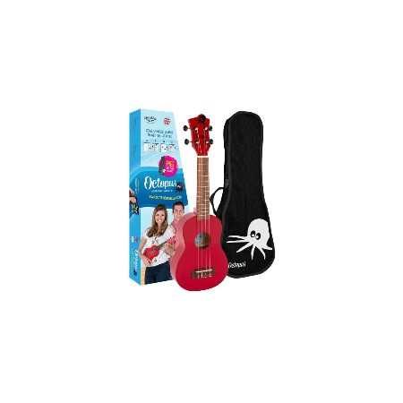Ukulele Soprano Octopus UK205 RDS Vermelho -Sanganxa.com