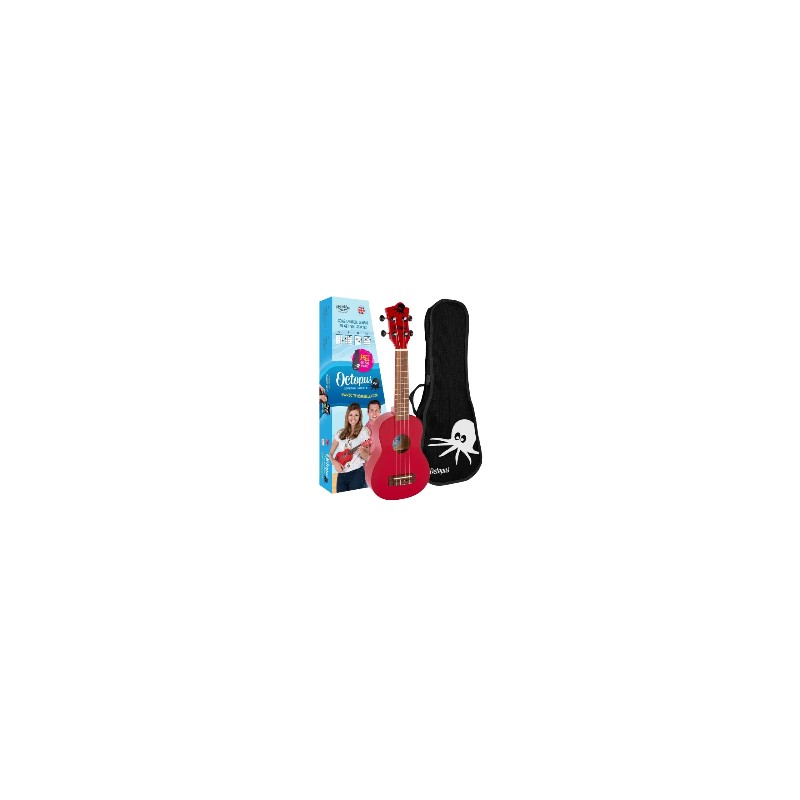 Ukulele Soprano Octopus UK205 RDS Vermelho -Sanganxa.com
