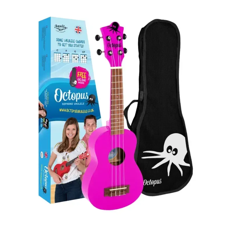 Ukulele Soprano Octopus UK205 PKS Rosa -Sanganxa.com